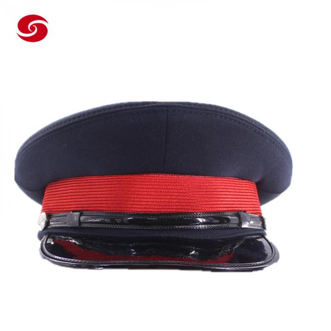 Sombrero de la oficina del ejército de los hombres con Chin Strap Military Peaked Cap