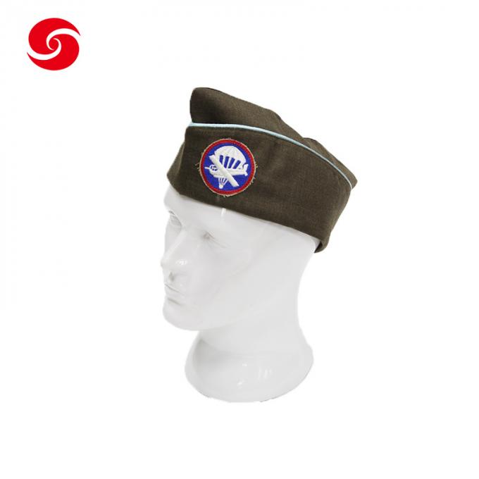 Marina de guerra militar Garrison Cap de Hat Officer Garrison Cap Customizable Embroidered Logo del capitán de policía