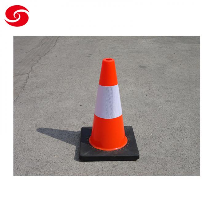 Estándar plástico anaranjado reflexivo de América del cono de la seguridad de tráfico por carretera del PVC