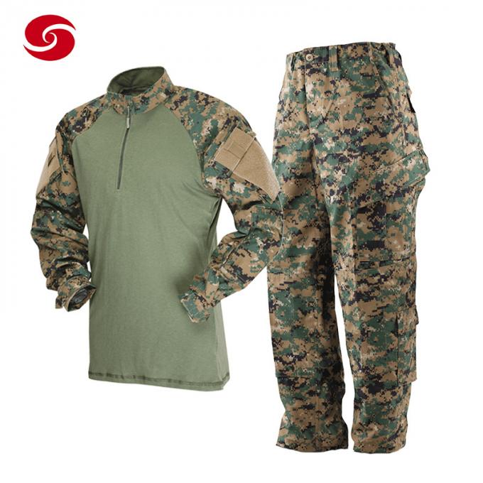 Traje táctico de la rana del combate de la camisa sport del camuflaje de Digitaces del arbolado para los hombres en militares