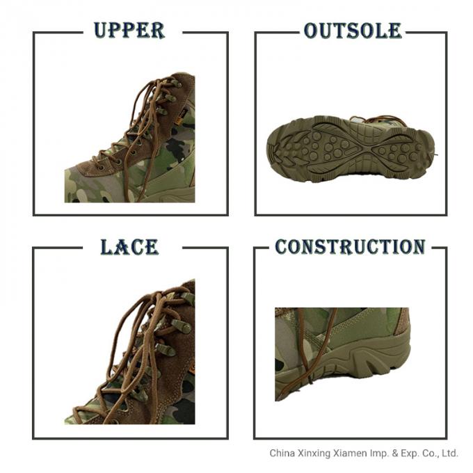 Camufle las botas de desierto tácticas militares del combate para el hombre