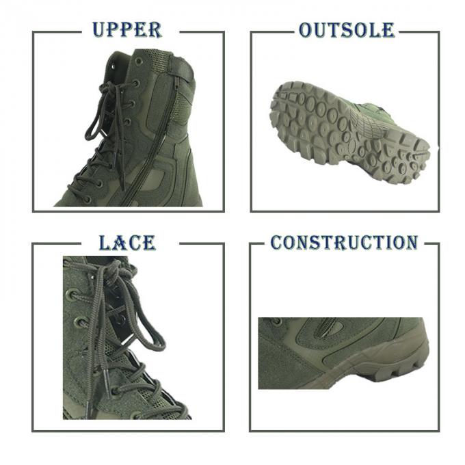Botas al aire libre militares modificadas para requisitos particulares del tobillo del combate táctico del color que caminan