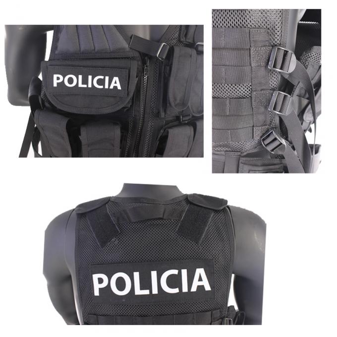 Chaleco multifuncional de Airsoft de la policía de la seguridad del ejército táctico negro de alta calidad del chaleco