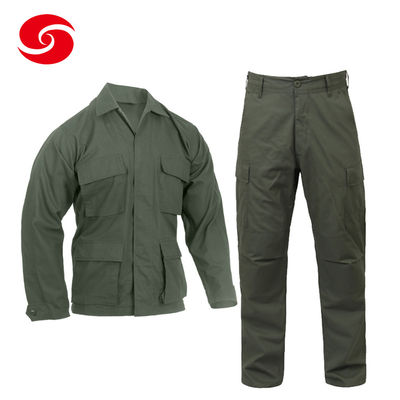 Military Army Green Soldier Military Police Uniform Polyester Cotton Ripstop